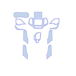 <span class=keywords><strong>Film</strong></span> Tpu pour Jeep Cherokee <span class=keywords><strong>2019</strong></span> 2020 autocollant intérieur de voiture Console centrale écran tactile Navigation Air Gear porte Windows panneau - Product Image 1