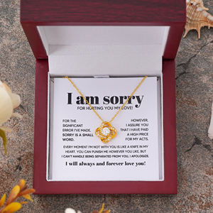 สร้อยคอจี้เงินรูปปมรักแบบคลาสสิก พร้อมการ์ดข้อความส่วนตัว ของขวัญขอโทษ ขอให้อภัย ปรองดอง - Product Image 2