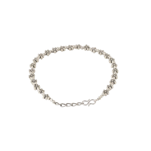 Elegante Tobillera Plateada con Cristales y Flores para Mujer, Cadena de Eslabones, Joyería Minimalista para el Pie, Moda - Product Image 1