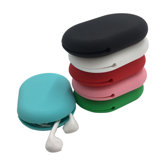 Fashion Soft Silicone Earphone Bags Portable Headphone Data Cable Storage Bag Protection Case for AirPods