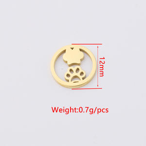 Золотые прелести, полированные металлические аксессуары для ожерелья, цепочки, браслеты, Лунные звезды, украшения из нержавеющей стали - Product Image 3