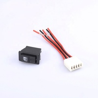 Regulador de Ventana de 5 Pines con Conector de Interruptor de Alimentación para Coche, Botón de Encendido/Apagado para Ventanilla Eléctrica