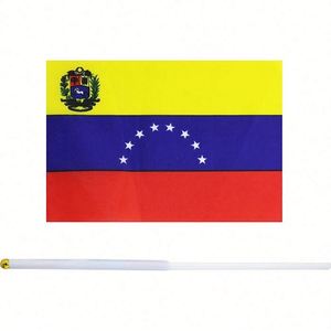 Wholesale Polyester Mini <b>Flags</b> Custom Venezuela Venezuelan International Hand Waving Sticks <b>Flag</b> for Party Decoration - Product Image 2
