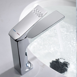 Robinet de lavabo moderne à trou unique en céramique gris anthracite, mitigeur de luxe chaud/froid à poser VL-0237 - Product Image 6