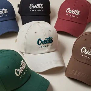 Personalizado 3d bordado desestruturado moda gorras topi lavado algodão bordado logotipo bonés de beisebol desestruturados pai chapéus