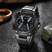 Reloj Deportivo Unisex SMAEL 8087, Cronómetro LED para Exteriores, Digital, Electrónico, Luminoso, Resistente al Agua 50 Bar, Alarma, Día/Fecha