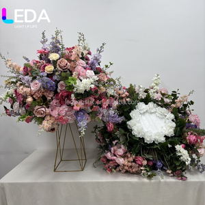 LEDA Hot Selling Big 80CM <b>Artificial</b> <b>Flower</b> Ball Mixing Colorful Wedding <b>Flower</b> Ball Table Centerpieces - Product Image 2