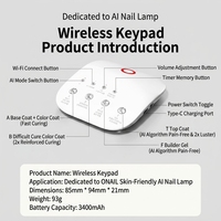 Lampe à ongles UV LED professionnelle intelligente avec batterie au lithium, télécommande sans fil, séchage rapide et repose-main portable