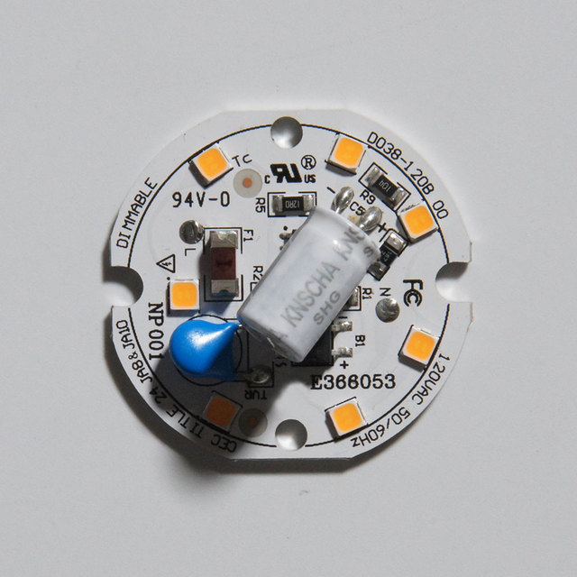 DOB 5W Round Bulb Downlight LED Module Driverless PCBA Without a Module Driver