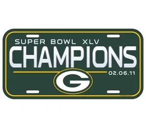 Placa personalizada de futebol Green Bay Packers 15x30 cm para decoração de automóveis