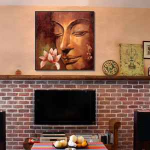 Original Art 100% Handmade Abstract <strong>Buddha</strong> Head Oil <strong>Painting</strong> High Quality <strong>Canvas</strong> Wall Art for Home Decoration - Product Image 3