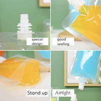 Vente en gros Sacs pochette en plastique avec buse de liquide givré transparent, emballage hermétique de boisson de qualité alimentaire, bas debout