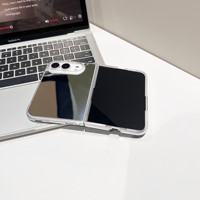 Étui de protection pliable de luxe avec texture coquille et design miroir pour iPhone Duo Foldable Smartphone 18 Duo Fold