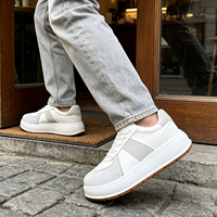 Fabricante de Zapatos Deportivos Casuales para Hombre, de Moda, con Punta Ancha, de Alta Calidad, con Suela Gruesa de Cuero, para Skateboard, OEM ODM