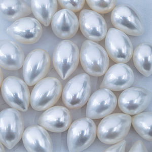 Großhandel 10mm Weiße Tropfenförmige Natürliche Süßwasserperlen Lose Perlen in 3 Farben Erhältlich Perfekt für Schmuckherstellung & DIY - Product Image 6