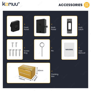 خزانة تويا لاسلكية حديثة من KEMUU مزودة ببصمة إصبع إلكترونية لباب غرفة النوم بالإبهام خزانة ذكية مع طباعة درج الإصبع - Product Image 6