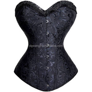 Elegante Diseño de <span class=keywords><strong>Damasco</strong></span> Blanco y Sin Tirantes, Romántico Satén Rosa y Detalle de Lazo Negro, Lujoso Terciopelo Esmeralda y Estructurado - Product Image 2