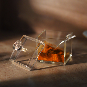 Ensemble de pots à épices en acrylique transparent à 3 compartiments avec couvercle en diamant, récipient de stockage d'assaisonnements en PMMA pour sel, poivre, sucre <span class=keywords><strong>et</strong></span> épices - Product Image 4