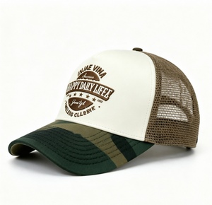 Gorra Trucker de Camuflaje Bordada Personalizada, Gorra de Béisbol de 5 Paneles con Malla Trasera para Hombre y Mujer, Protección UV, Gorra para Exteriores - Product Image 3