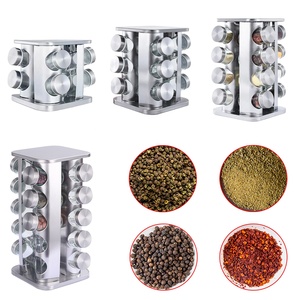 <strong>Large</strong> Capacity 90ml Moisture-Proof <strong>Spice</strong> Jar with Shaker Lid 360 Degree Rotating Storage <strong>Rack</strong> 1 Set Seasoning Bottle Box Packed - Product Image 2