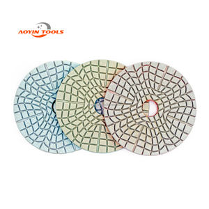 OEM toptan Granite (100mm) ıslak 3 adım iyi parlayan hızlı reçine aşındırıcı parlatma pedleri granit mühendislik taş mermer kuvars - Product Image 3