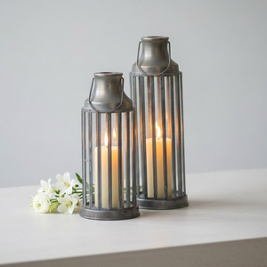 Faroles de Vela Redondos de Acero Inoxidable para Decoración del Hogar y Bodas - Product Image 2