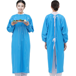 Tpu Waterproof <b>Apron</b> 1.3m Welded Seam Oil Proof For <b>Kitchen</b> Slaughterhouse Use Solid Color Adult Size - Product Image 2