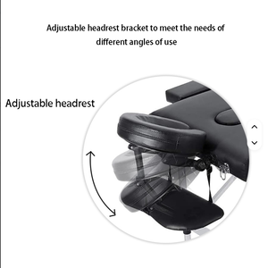 High Quality Three-Section Aluminum Alloy Massage Bed Foldable <b>Height</b> <b>Adjustable</b> Luxurious Synthetic Leather Eyelash Treatment - Product Image 6