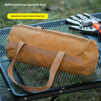 Sac de rangement portable en toile avec logo personnalisé pour accessoires de tente et piquets, idéal pour le camping et la randonnée