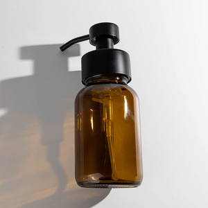 Hot Bán Tùy Chỉnh 250Ml Hổ Phách Phẳng Bơm Xà Phòng Tay Cơ Thể Rửa Với Màu Nâu Thủy Tinh Bọt Thiết Kế Độc Quyền - Product Image 4