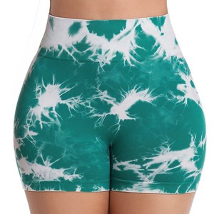 Shorts de Yoga Tie Dye Personalizados con Logotipo, Cintura Alta, Efecto Levanta Glúteos, para Deporte y Fitness - Product Image 2