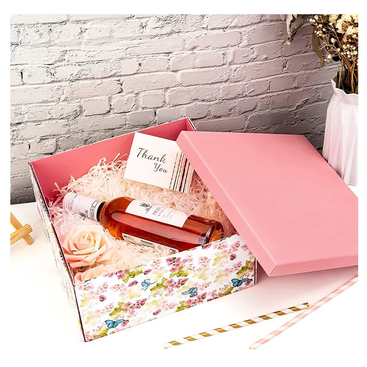 Caixa de doces do chuveiro do bebê rosa personalizado, presentes de casamento para convidados