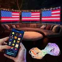 Guirlandes lumineuses LED RGB à rideau, contrôlables par application et télécommande, alimentées par USB, à intensité variable, en PVC, éclairage féerique IP44 pour décoration intérieure