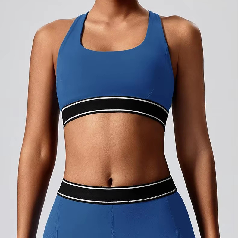 2-Piece Color-Block Activewear Set (LJ-LI-CB303): back view showing construction, seams and support