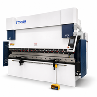 Presse plieuse hybride CNC STON 200 mm avec système de couronnage automatique, plieuse de tôles métalliques synchronisée 4 axes et butée arrière de précision