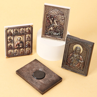 Aimants de réfrigérateur en résine avec icônes orthodoxes, vente en gros, croix 3D personnalisées, décorations religieuses, cadeaux et ornements
