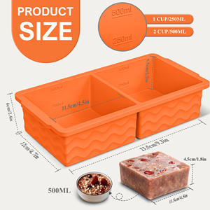 Tùy Chỉnh Lớn Thân Thiện Với Môi Tái Sử Dụng <span class=keywords><strong>Silicone</strong></span> Ice Block Khuôn Dễ Dàng-To-Sử Dụng Thêm Lớn Ice Cube Khay Cho Bánh Kem Cho Tủ Đông - Product Image 2