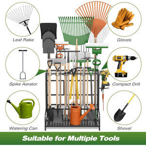 <b>Garden</b> tool organizer, holds 39 tools, comes with 12 <b>hooks</b>, garage, patio, and <b>garden</b> broom holder. - Product Image 3