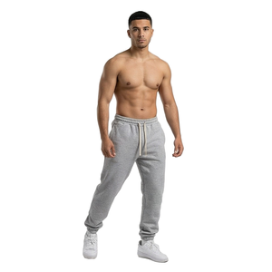 Pantalon de jogging décontracté en toile de coton foncé, dernière mode, service OEM, vente en gros, prix abordable, haute qualité, en molleton bouclette, orienté export - Product Image 1