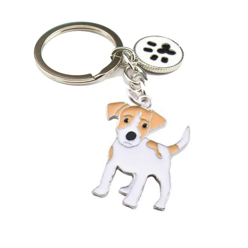 Yaratıcı anahtarlık hediye sevimli güzel hayvan evcil hayvan köpekler Metal hatıra anahtarlık