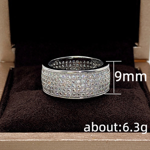 DJ028 Anello di Lusso in Oro Bianco con Diamante Taglio Brillante Naturale Colore G Unisex per Uso Quotidiano - Product Image 5