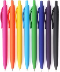 Promotion <b>Customised</b> Soft Feeling Rubber Painting Plastic Ballpoint <b>Pens</b> Novelty Banner Feather Logo Printing Gift Made China - Product Image 1
