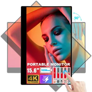 Auto-rotating 45W Fast Charging 15.6 inch USB Portable Touchscreen Monitor 4K 3840*2160 IPS UHD Portable Extend Gaming Monitor