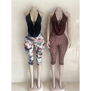 Conjunto de Shorts Modernos para Mujer Peeqi, Top sin Espalda y Pantalones Cortos con Estampado de Leopardo, Conjunto Sexy de Dos Piezas para Mujer - Product Image 6