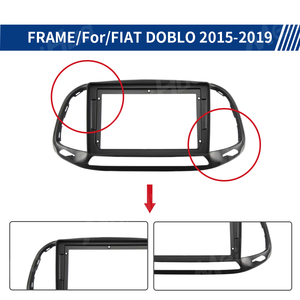 Cornice Radio <span class=keywords><strong>Auto</strong></span> Meihua 9 Pollici, Accessorio Interno per <span class=keywords><strong>Auto</strong></span> <span class=keywords><strong>Fiat</strong></span> 2015-2019, Kit Montaggio Cruscotto con Cablaggio - Product Image 5