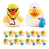 Canard en caoutchouc PVC personnalisé jouets de jeu d'eau pour enfants en vrac imprimé baignoire jouets de bain adapté aux tout-petits