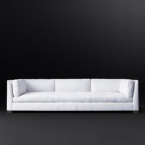Ensemble de canapés Rhoohill personnalisable en lin blanc de luxe, style rétro pour villa, salon, meubles de salon, canapé <span class=keywords><strong>3</strong></span> <span class=keywords><strong>places</strong></span> - Product Image 2