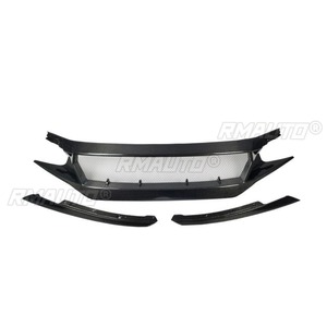 Grilles de pare-chocs de course en fibre de carbone véritable, bandes décoratives, grille de pare-chocs avant extérieure pour Honda Civic 10ème génération N1 Sport Body Kit - Product Image 5