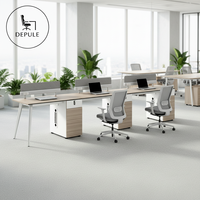 Postes de travail modulaires pour centre d'appels, bureaux de centre d'appels pour 2/4/6 personnes, poste de travail de bureau moderne 6 places.