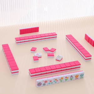 Set Mahjong Americano all'Ingrosso 166 Tessere in Melamina NMJL Standard con 4 Supporti, Spingitori, Valigetta e Carte Joker - <span class=keywords><strong>Gioco</strong></span> Completo per Famiglie Personalizzabile - Product Image 6